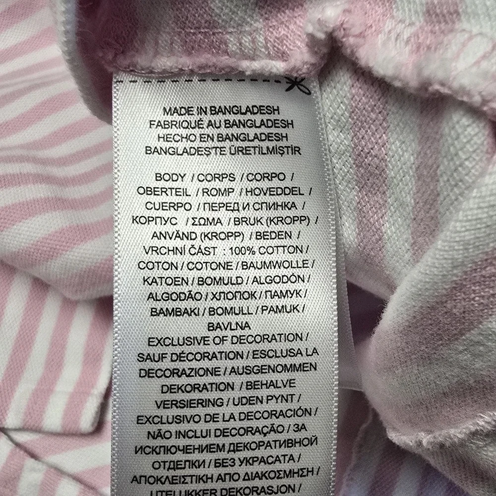 Polo Ralph Lauren‎ Classic Fit Pink White Stripe Polo Shirt Men's XL Cotton